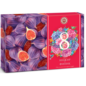 Инжир и финик в бело-темной глазури