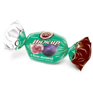 Инжир в бело-темной шоколадной глазури