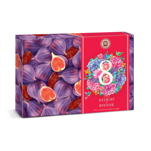 Инжир и финик в бело-темной глазури