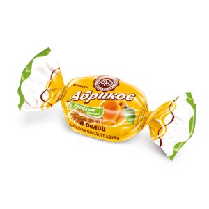 Абрикос в белой шоколадной глазури с грецким орехом