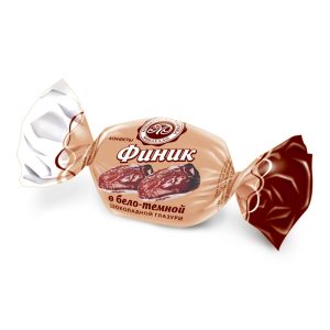 Финик в бело-темной шоколадной глазури