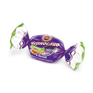 Чернослив в белой шоколадной глазури с грецким орехом