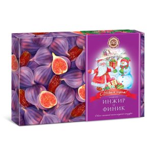 Инжир и финик в бело-темной глазури